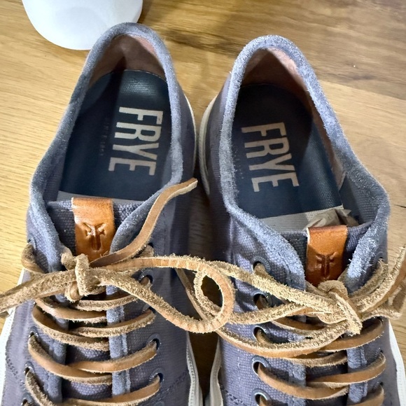 Frye Canvas Shoes Low Top brown Sneakers Men’s Size 10 Ludlow Classic casual - Picture 5 of 11